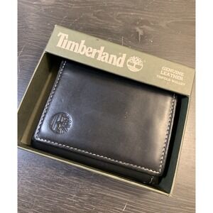 Timberland Men's Leather Trifold Wallet - One Size, Black